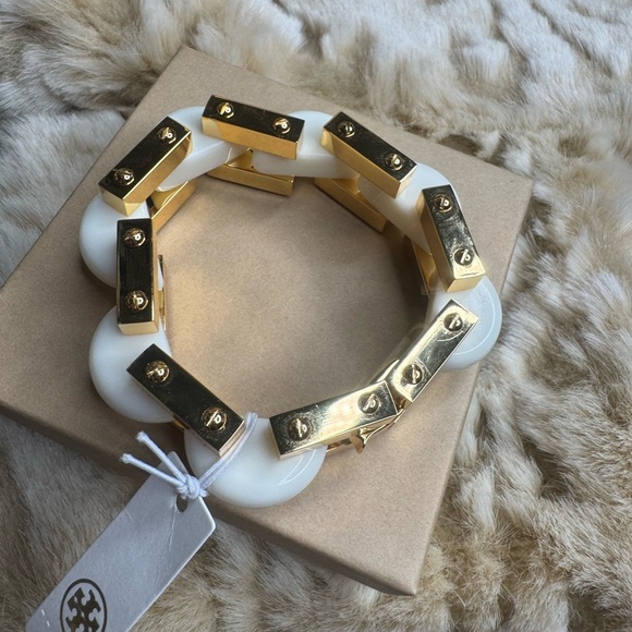 Tory Burch Gold and Cream Bracelet - Picture 5 of 6